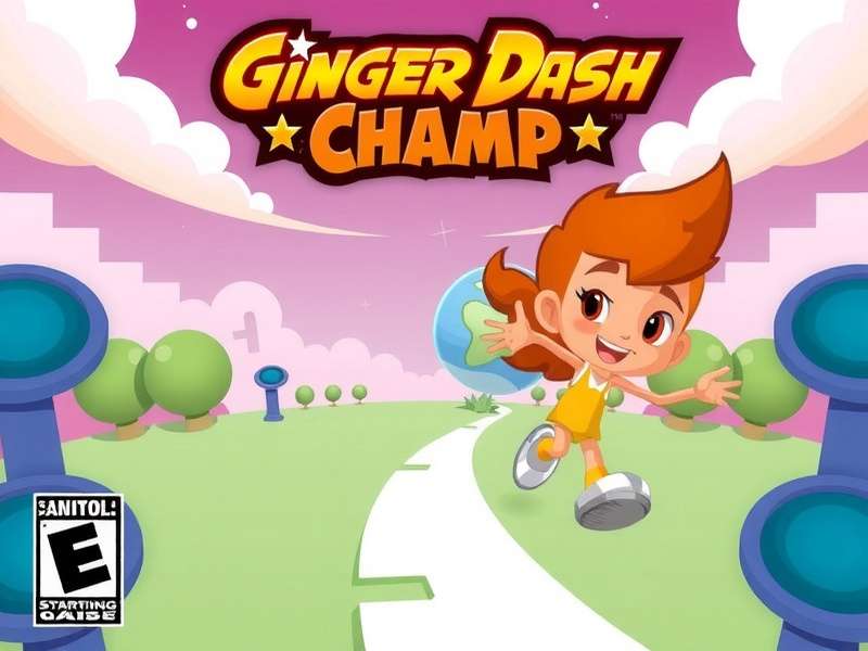 Ginger Dash Champ Official Cover Art - Featuring Ginger in Traditional Indian Attire Ginger Dash Champ Game Cover
